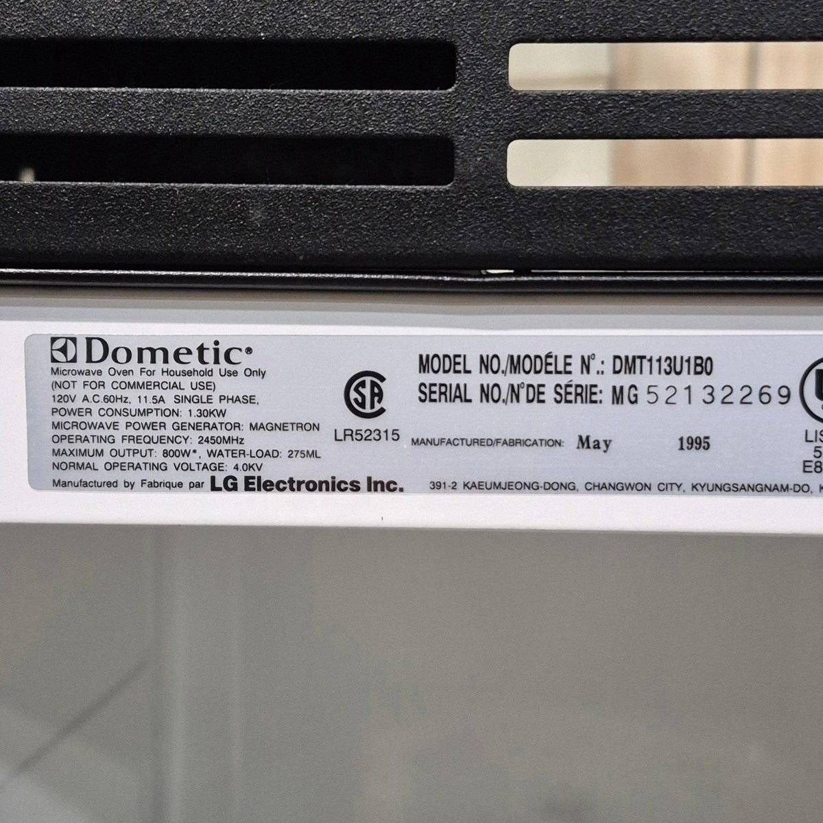 Used Dometic RV Microwave - 23.375" x 16.25" x 15.5" - DMT113U1B0 - Photo 5