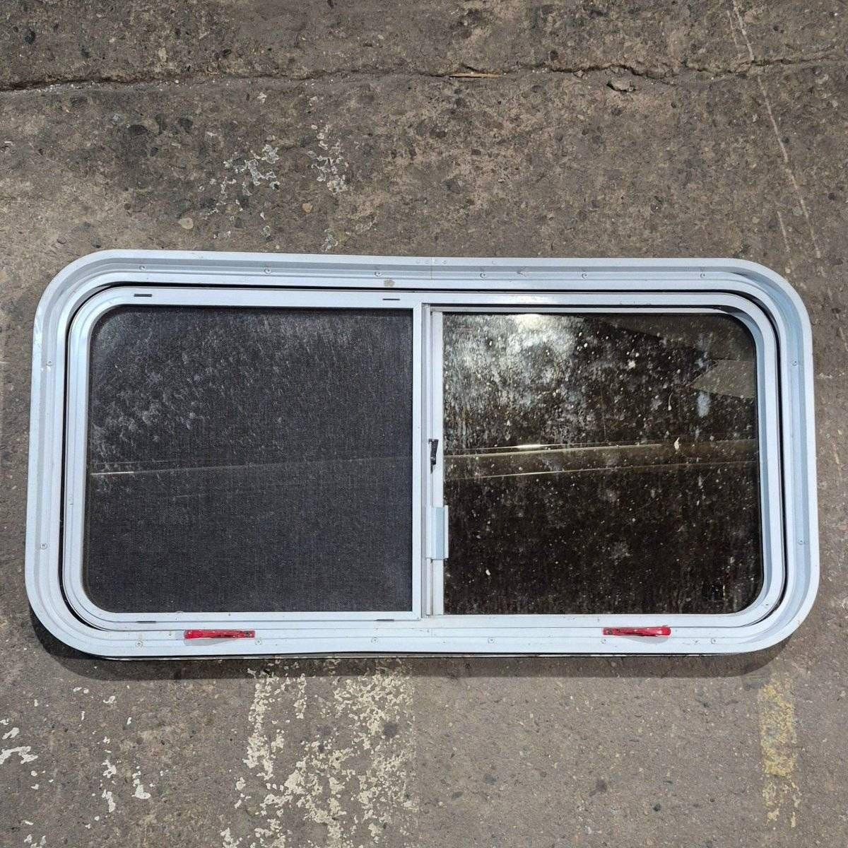 Used White Radius Emergency Opening Window - 42 1/2