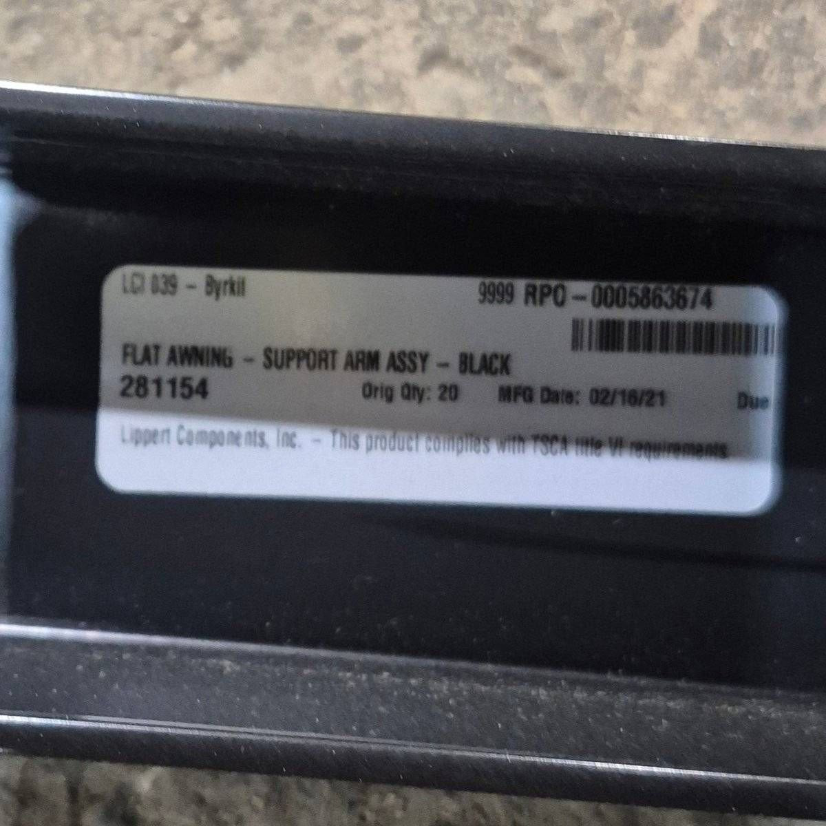 Used Lippert Awning Arm, Idler (Rear), Black, 69" - 281154 - Photo 7