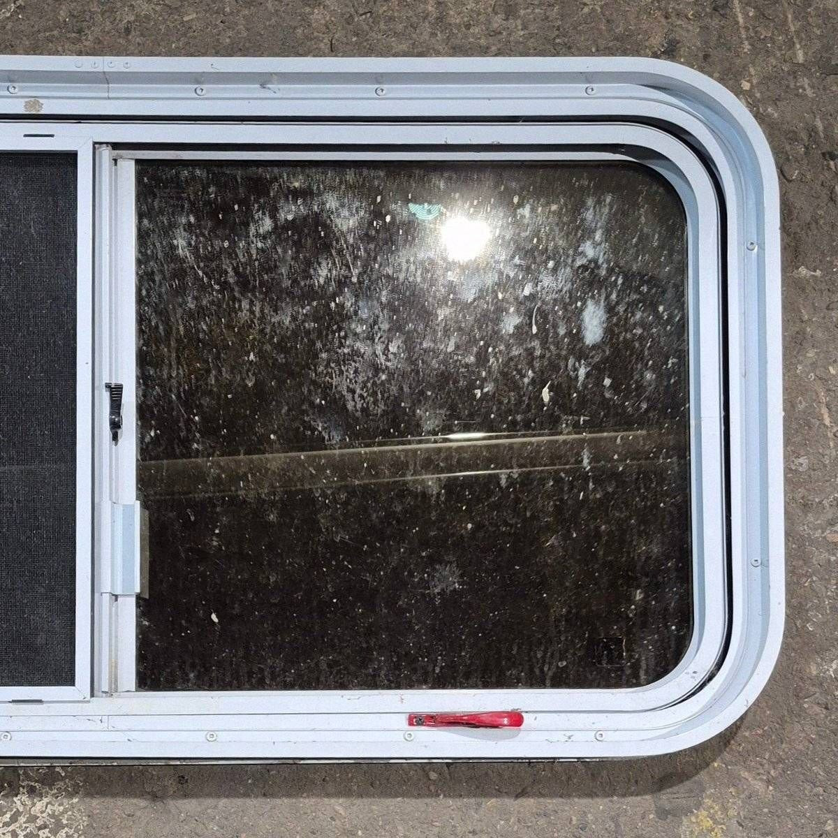 Used White Radius Emergency Opening Window - 42 1/2
