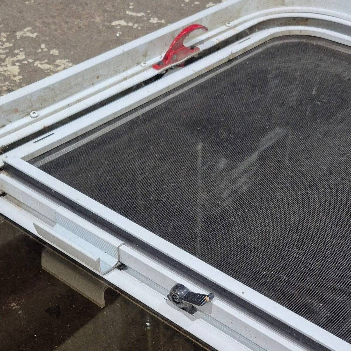 Used White Radius Emergency Opening Window - 42 1/2" X 21 1/4" X 2" - Photo 9