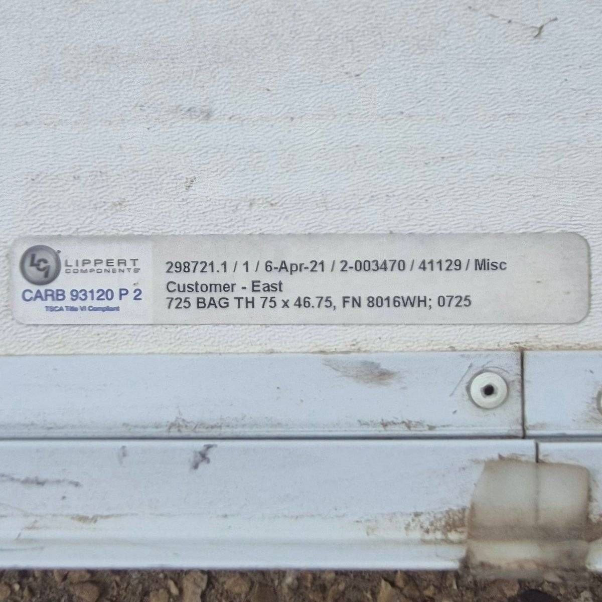 Radius Cornered Cargo Door - 74 3/4" X 46 1/2" X 2 - Young Farts RV Parts