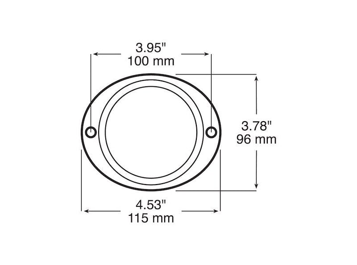 Reflector Peterson Mfg. V472R Red Lens; 3" Round; Aluminum Housing - Young Farts RV Parts