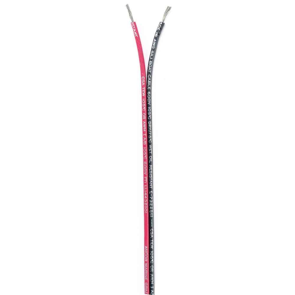 Ribbon Bonded Cable - 16/2 AWG - Red/Black - Flat - 100' - Young Farts RV Parts