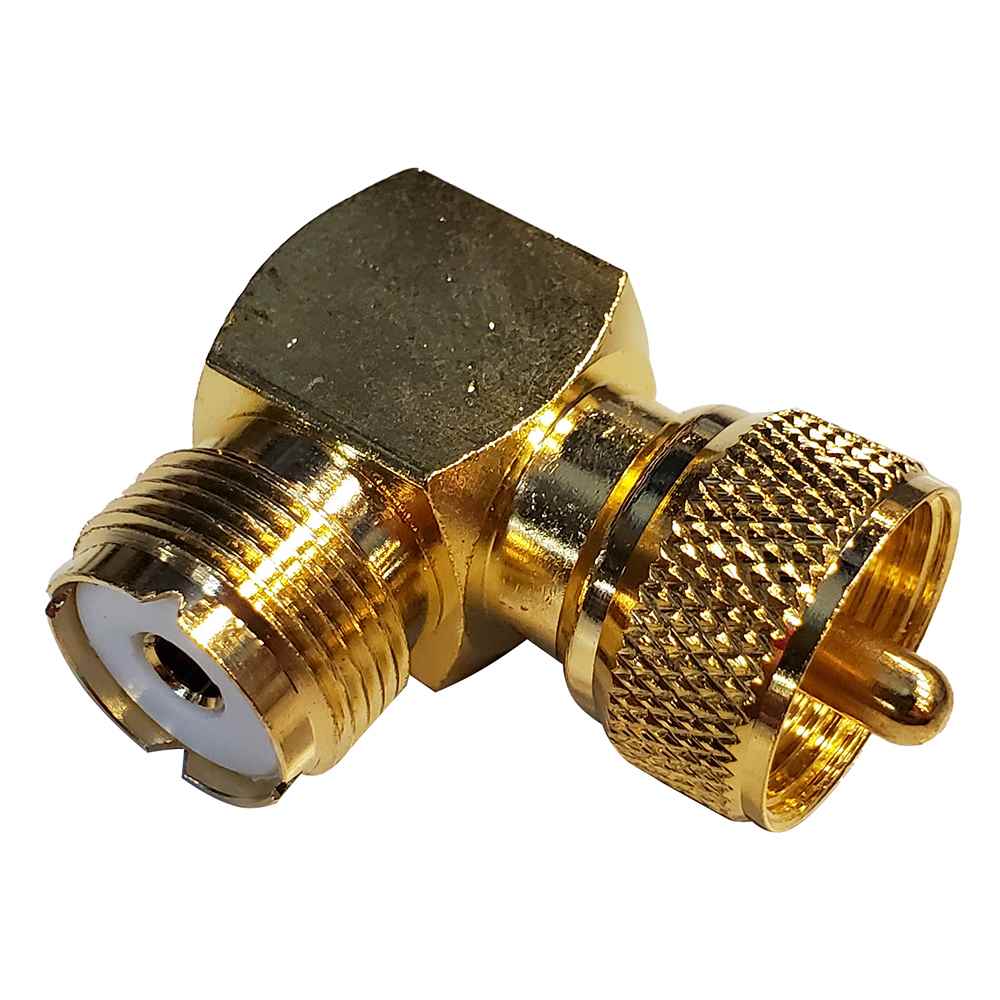 Right Angle Connector - PL - 259 to SO - 239 Adapter - Young Farts RV Parts