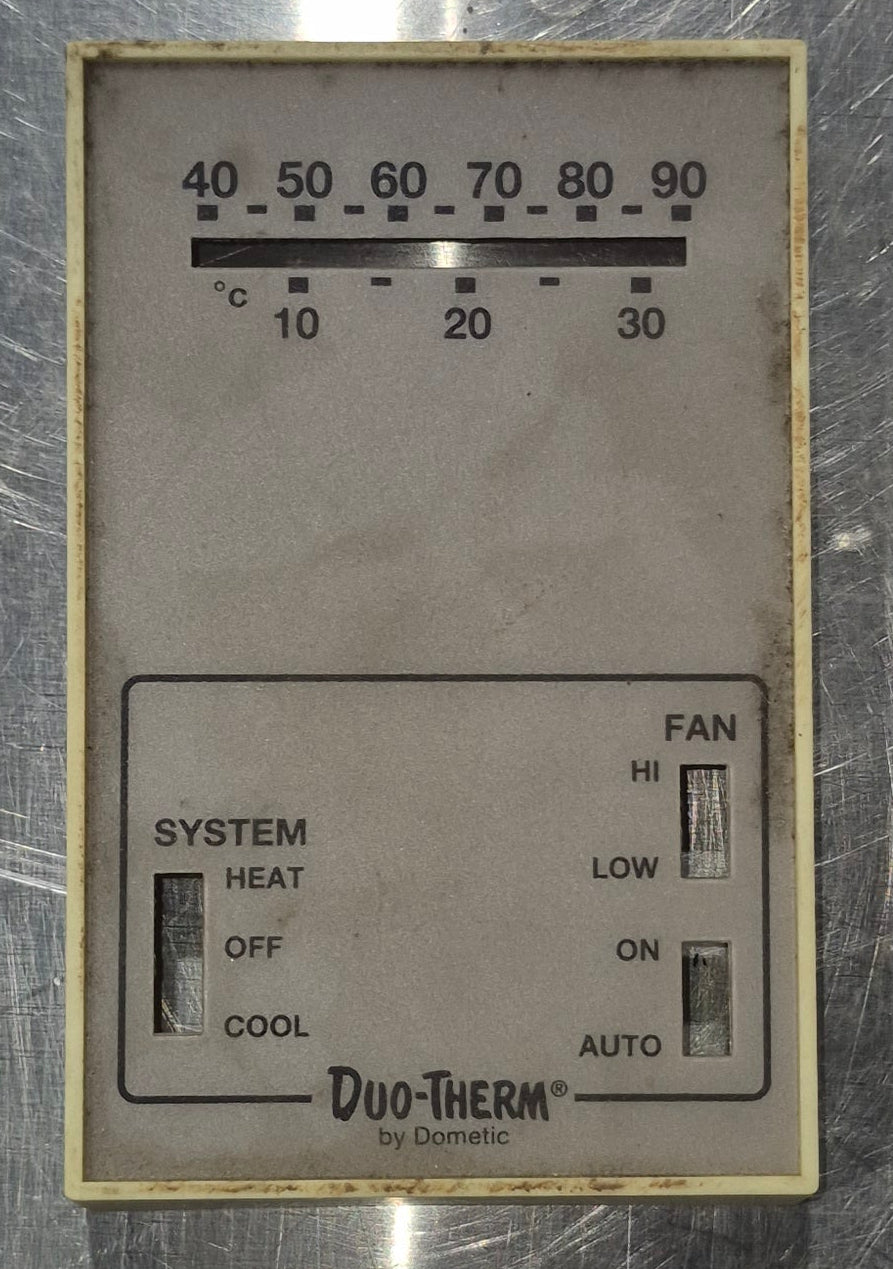 Used Dometic / Duo-therm Analog Thermostat Cool/Furnace Cover (Faceplate)