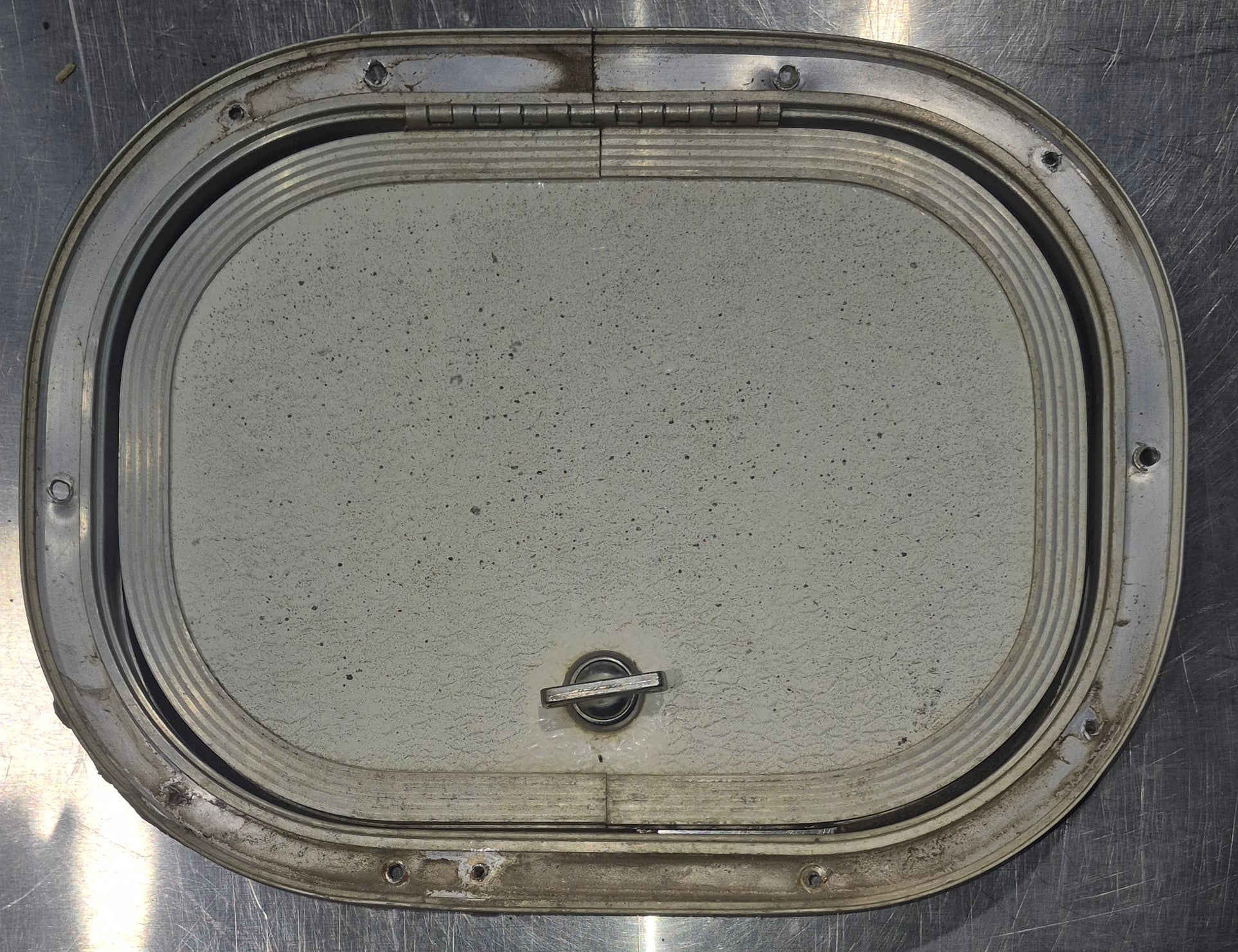 Used Radius Cornered Cargo Door 10 3/4" x 7 3/4" x 5/8"D