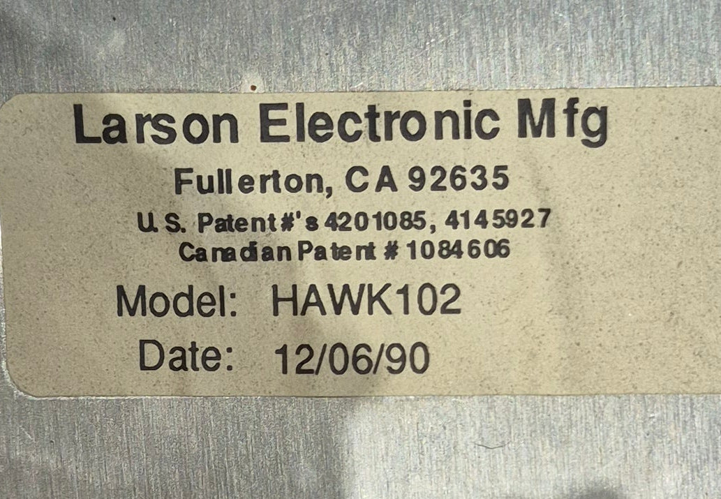 Used Larson Electronic Mfg. Control Panel - HAWK102