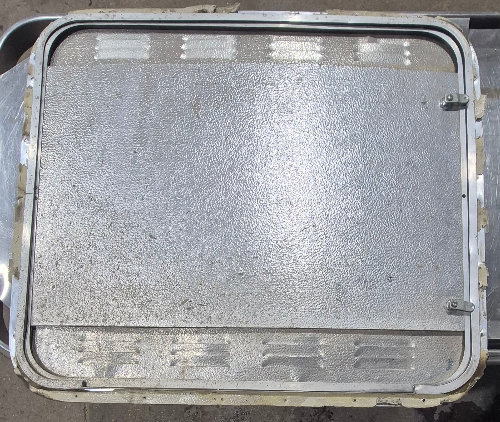 Used Radius Cornered Battery / Propane Cargo Door 29 7/8" x 25 7/8" x 5/8"D