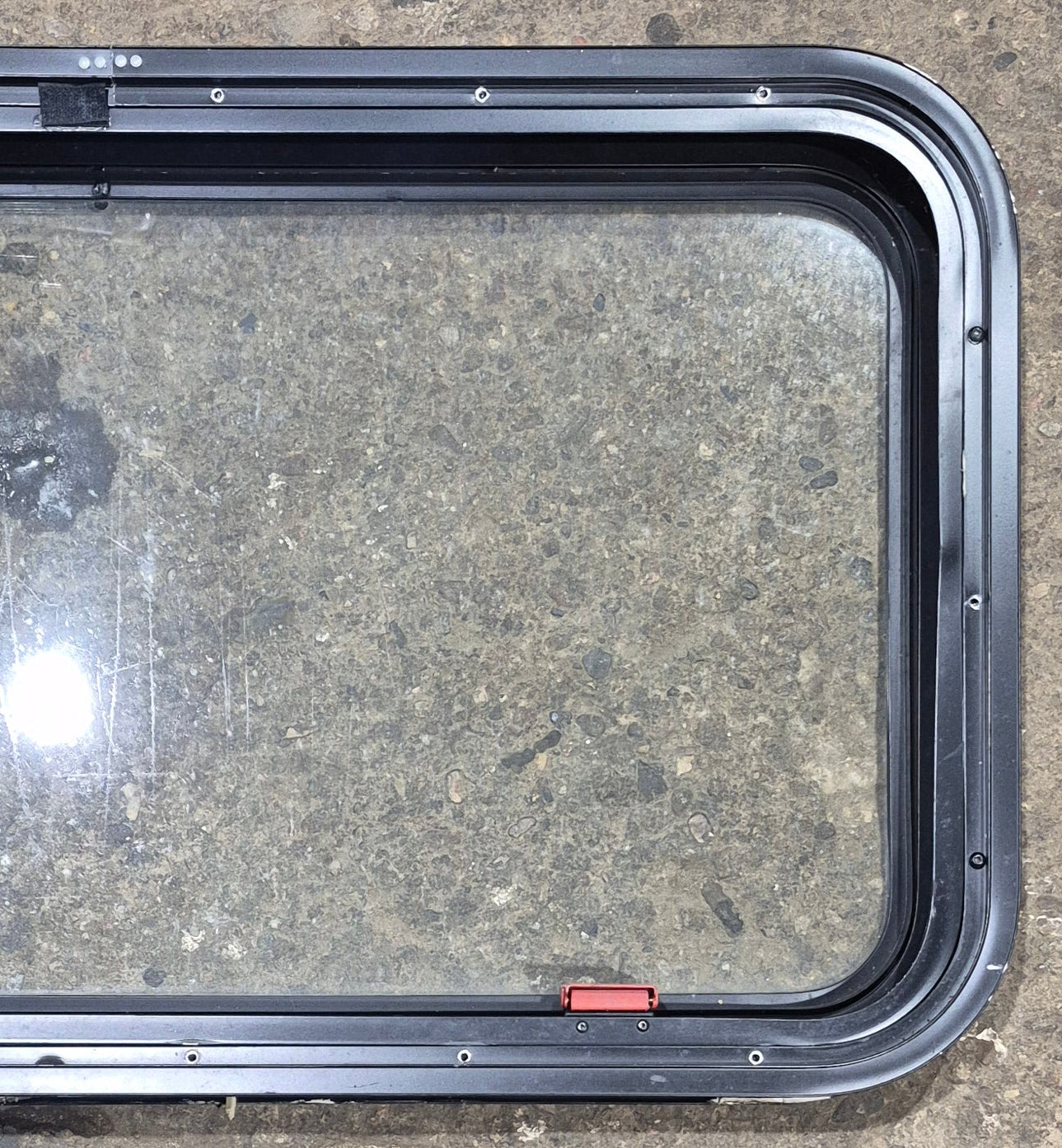 Used Black Radius Emergency Opening Window : 35 1/2