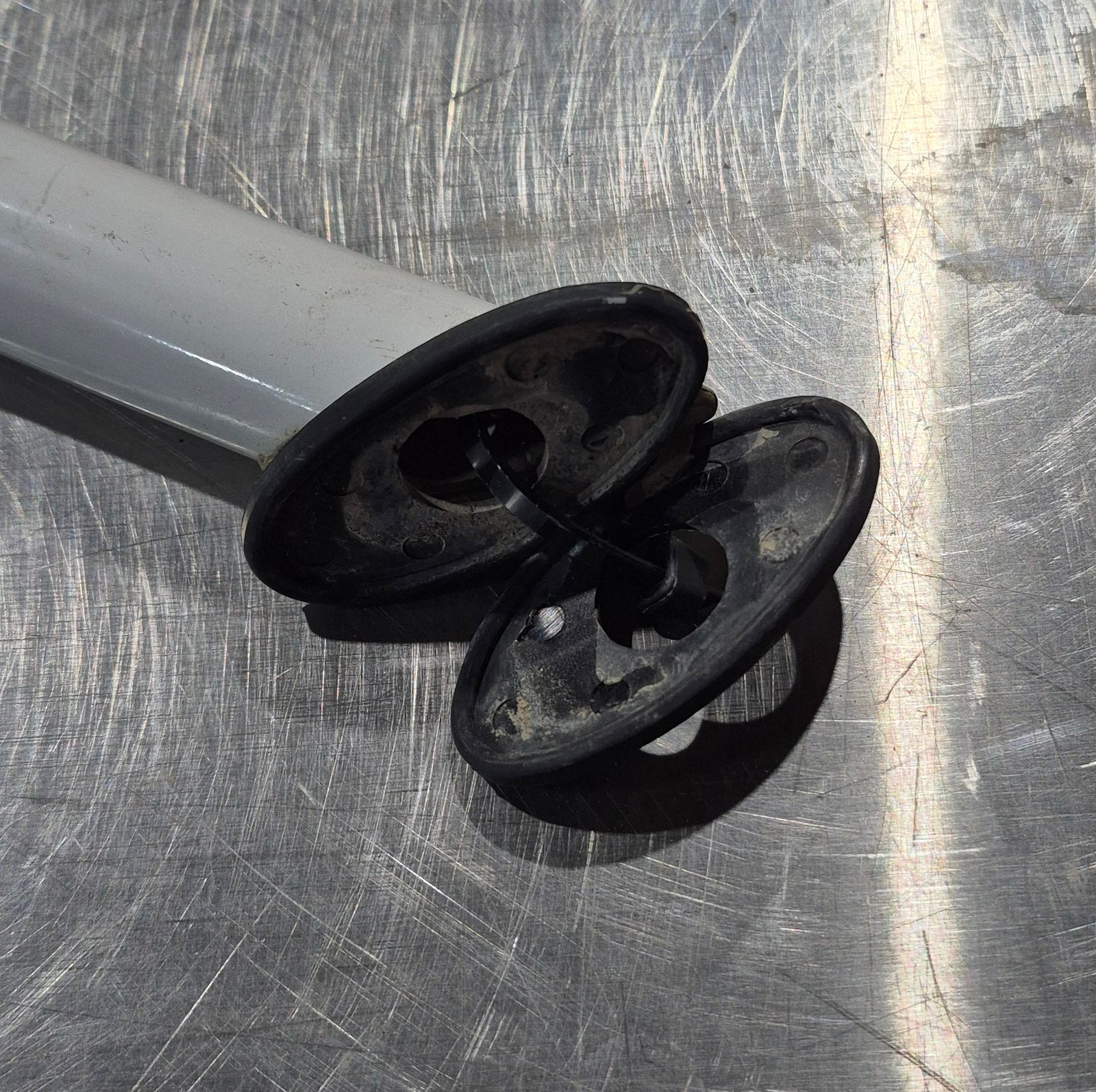 Used Entry Door Grab Handle, White - 23 3/8