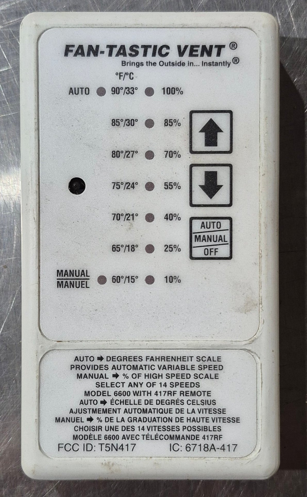Used Fantastic Fan Handheld Controler - K41781