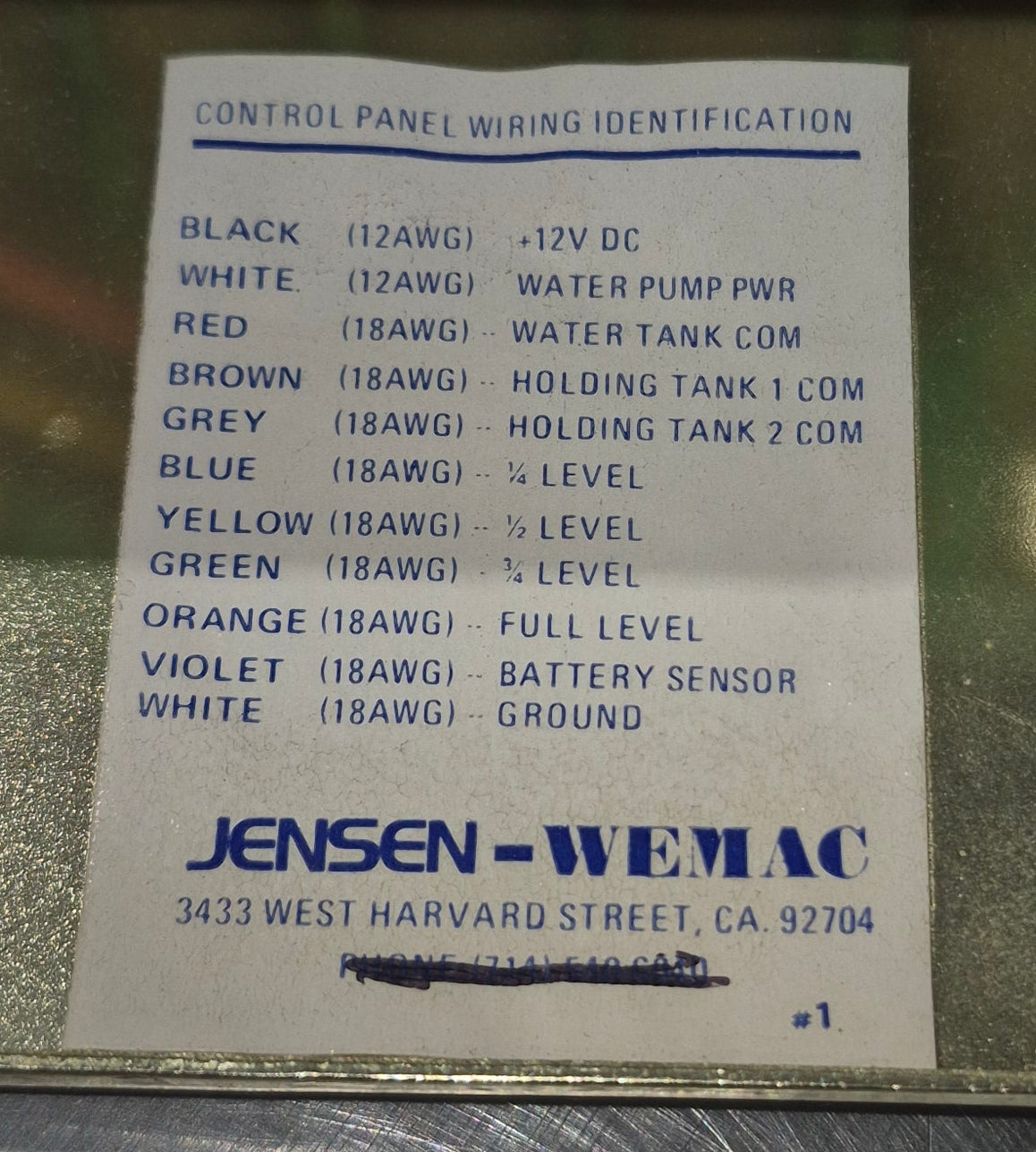 Used Jensen / Wemac, Kustom Koach Branded Control Panel - 8500