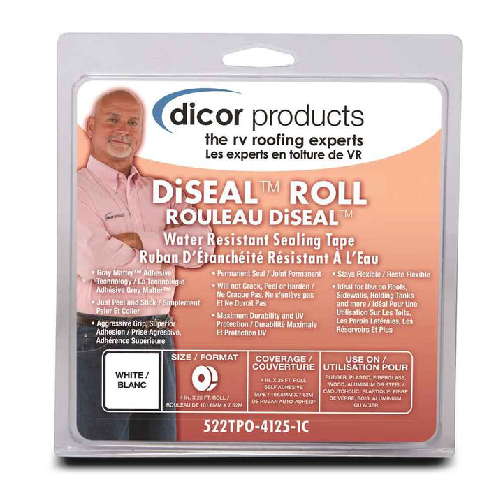 Roof Repair Tape White 4"X12.5' - Young Farts RV Parts