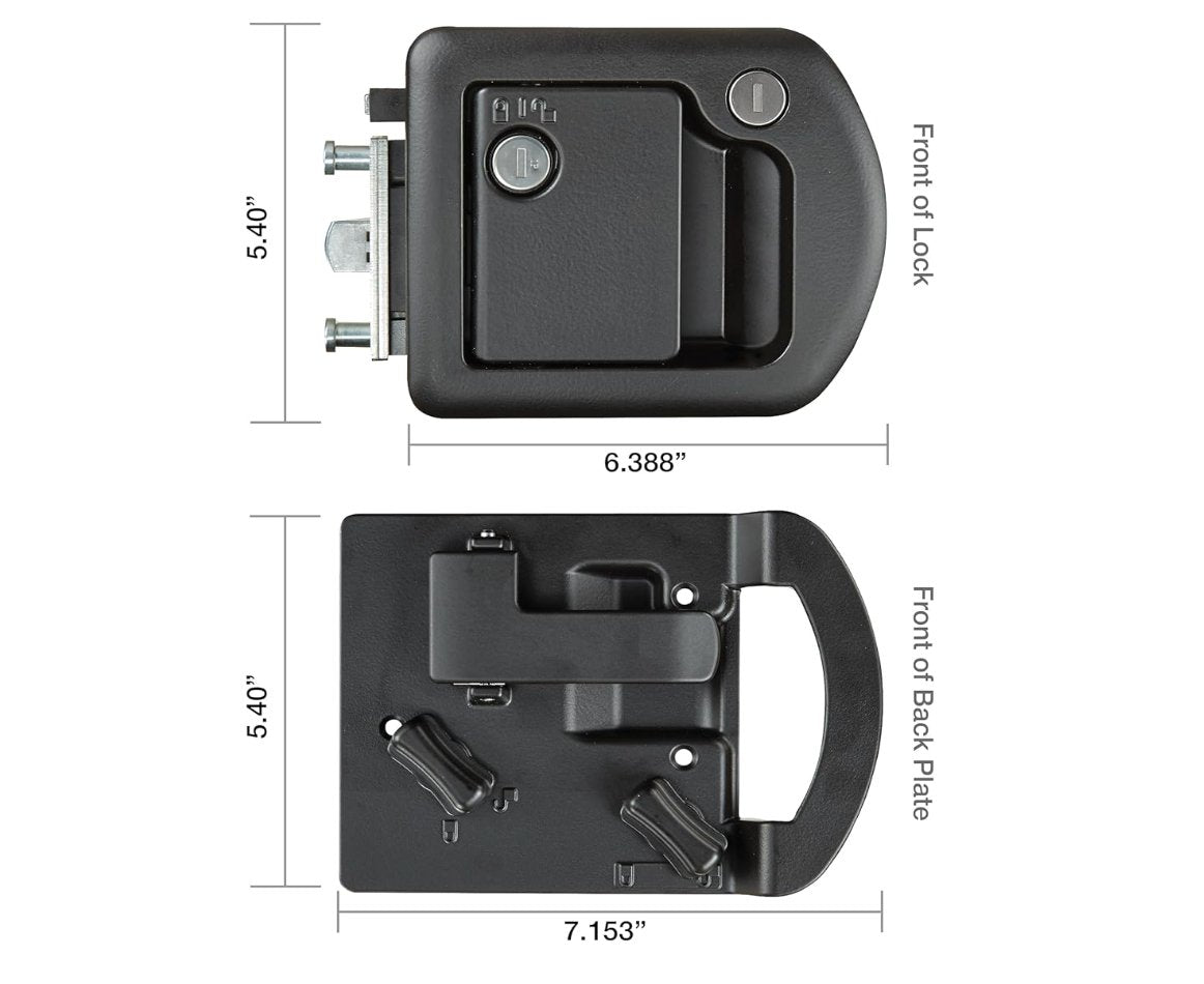 RV Designer T505 Entry Door Latch (Without Deadbolt) - Young Farts RV Parts