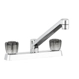 Dura Faucet DF-PK600S-CP Kitchen Faucet, Chrome Polished W/ Smoked Knobs