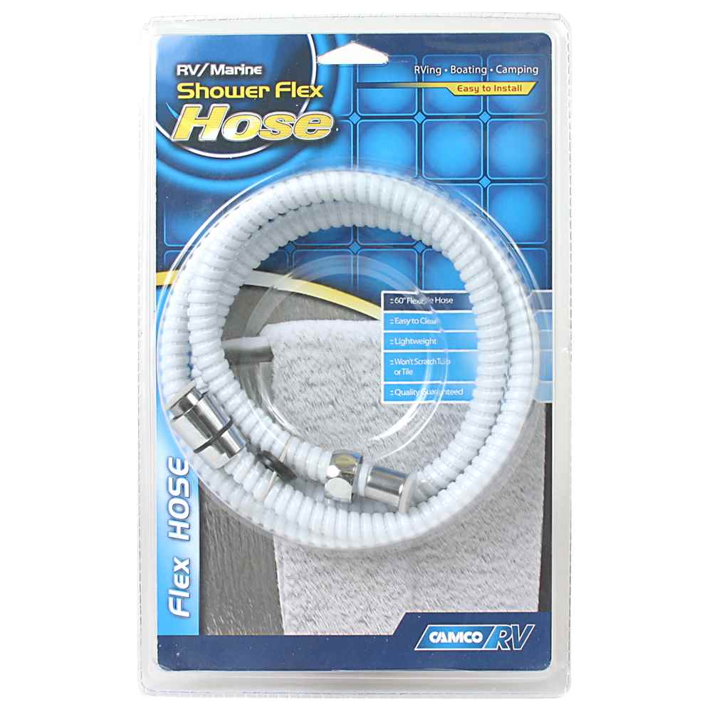 RV/Marine 60" Flexible Replacement Shower Hose (White) - Young Farts RV Parts