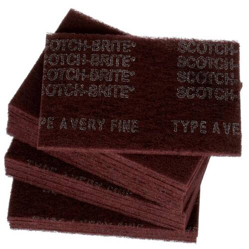 Scotch - Brite Sanding Pad - 6" x 9"; Maroon; Box Of 20 - 07447 - Young Farts RV Parts