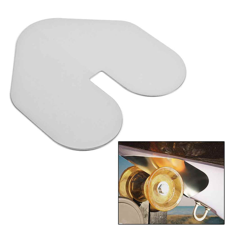 ScuffBuster XL w/Notch - 9" x 8.75" - Notched - 22G - Stainless Steel - Young Farts RV Parts