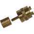 Shakespeare Antenna Cable Connector - Centrepin PL - 259 Connector; Gold Plated Brass; Single - PL - 259 - CPB - G - Young Farts RV Parts