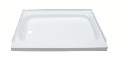 Shower Pan 24" x 40", Lippert Components 210379 Better Bath, Rectangular, With Threshold, White - Young Farts RV Parts