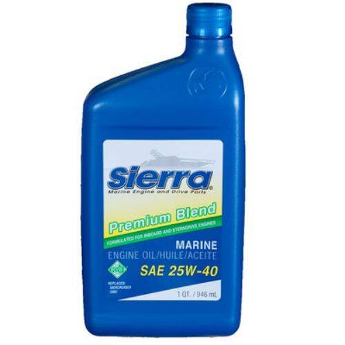 Sierra Marine Engine Oil - Premium Blend; 1 Quart Bottle - 1894002 - Young Farts RV Parts