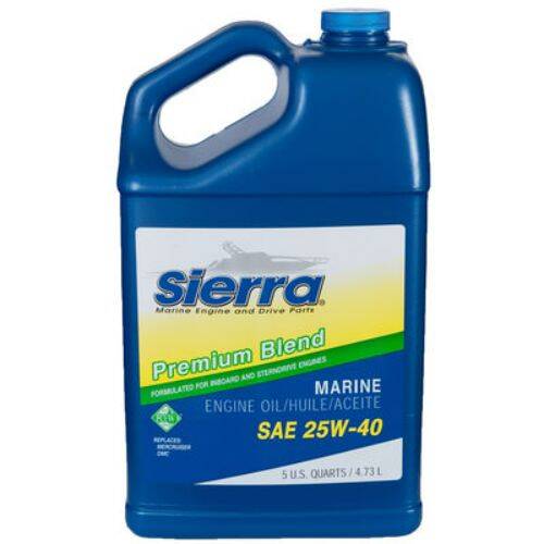 Sierra Marine Engine Oil - Premium Blend; 5 Quart Jug - 1894004 - Young Farts RV Parts