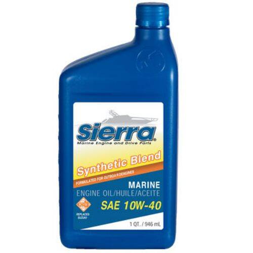 Sierra Marine Engine Oil - Semi - Synthetic Blend 4 - Stroke; 1 Quart Bottle - 1895512 - Young Farts RV Parts