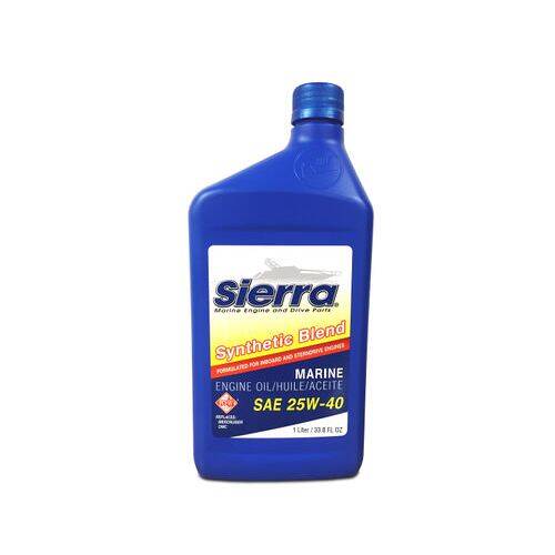 Sierra Marine Engine Oil - Synthetic Blend; 1 Liter Bottle - 1894408 - Young Farts RV Parts