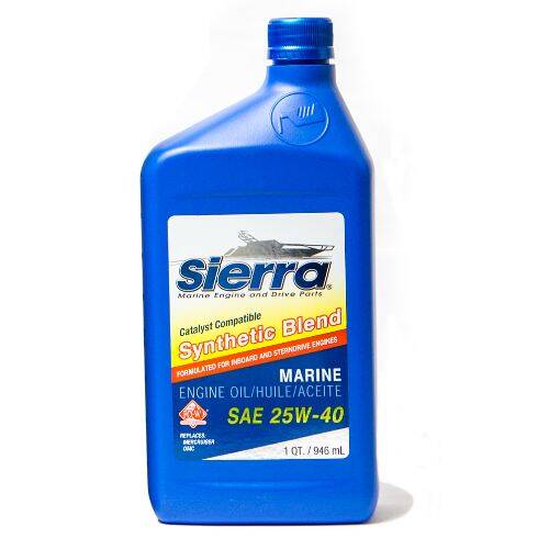 Sierra Marine Engine Oil - Synthetic Blend; 1 Quart Bottle - 189440CAT2 - Young Farts RV Parts