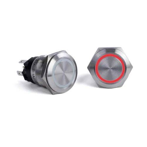 Sierra Marine Push Button Switch - Momentary On/ Off Switch; 10 Amp; Red - AV10030R - Young Farts RV Parts