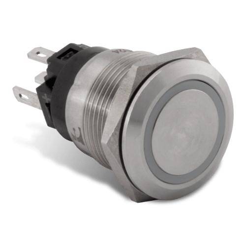 Sierra Marine Push Button Switch - Momentary On/ Off Switch; Red Halo - AV10050R - Young Farts RV Parts