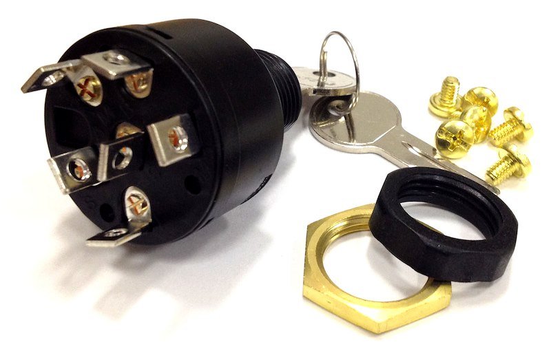 Sierra Marine Universal Dash Mount Ignition Switch - 6 Wire Connection - MP41000 - Young Farts RV Parts