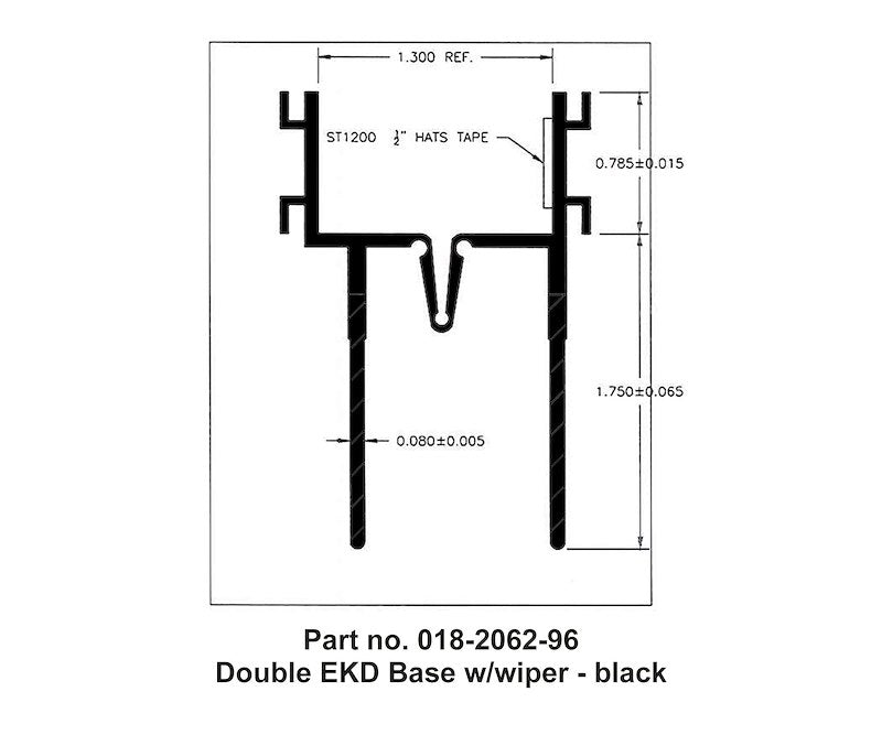 Slide Out Seal AP Products 018 - 2062 - 96 Double EKD Seal Base, 1 - 1/4