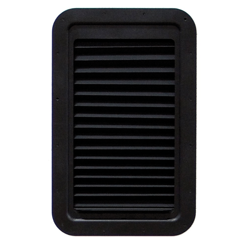 Slim Shade Entry Door Window Complete Unit - Black - Young Farts RV Parts