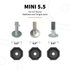 SnapPad MN5SP4 Mini, Rubber Jack Pad Fits 5 - 1/2" Round Jack Foot, Black, 7 - 1/4" Diameter - Young Farts RV Parts