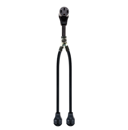 SouthWire Corp. 44670 Power Cord Y - Type Adapter 50 Amp x Double 30 Amp 27" - Young Farts RV Parts