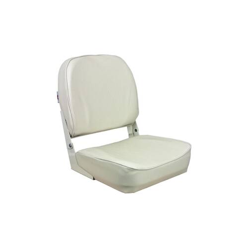 SPRINGFIELD Passenger Boat Seat - Foldable; 16" L x 15.5" W x 19" H; White - 1040629 - Young Farts RV Parts