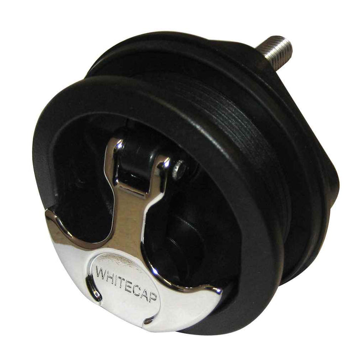 T - Handle Latch - Chrome Plated Zamac/Black Nylon - No Lock - Freshwater Use Only - Young Farts RV Parts