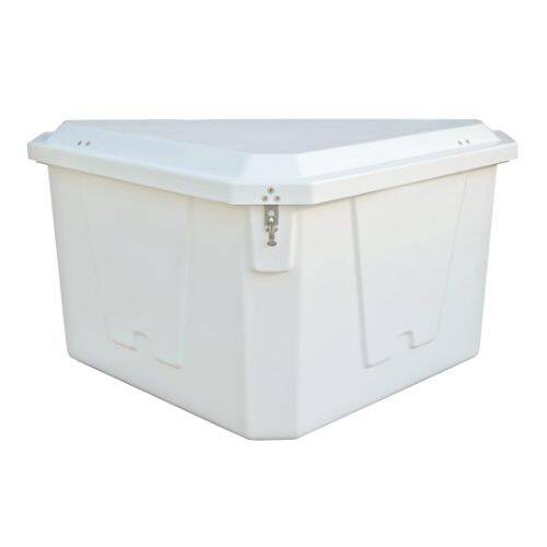 Taylor Made Dock Storage Box - Triangle; 54" Length; White - 83561 - Young Farts RV Parts