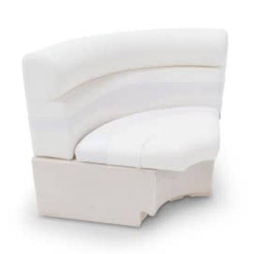 Taylor Made Platinum Series Boat Lounge Seat - Radius Corner Seat; White - 674645 - Young Farts RV Parts