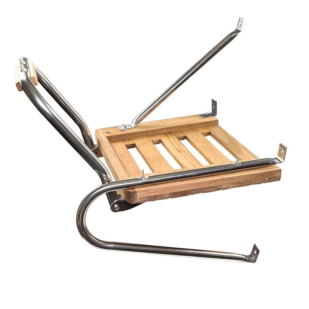 Teak Swim Platform w/Ladder f/Outboard Motors - Young Farts RV Parts