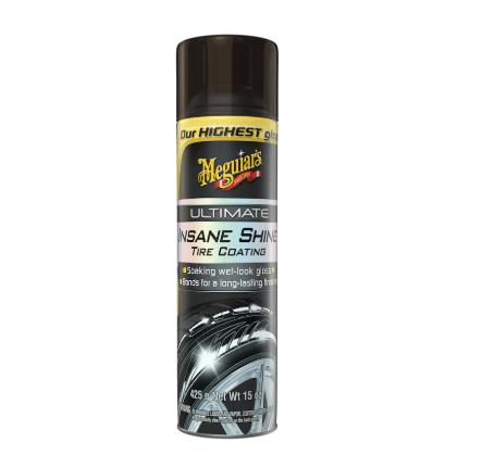 Tire Dressing Meguiars G190315 Ultimate Insane; Use For Highest Glossy Shine; 15 Ounce Aerosol Can - Young Farts RV Parts