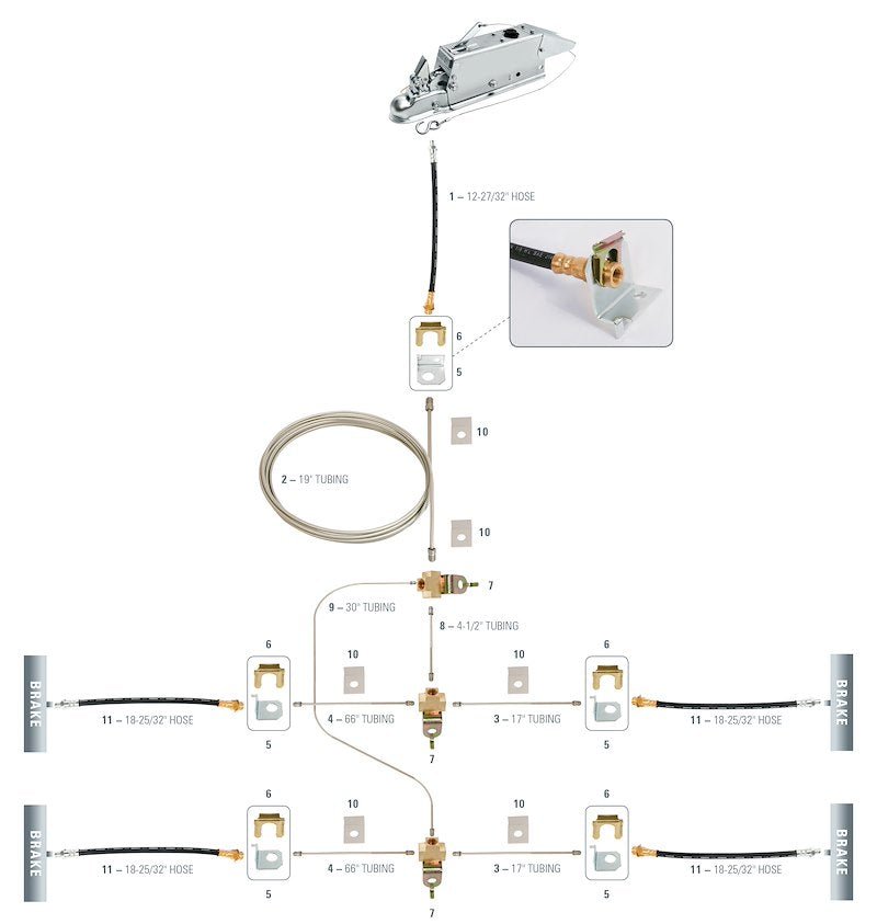 Titan International 1389HREKITTCD 13"8K Disc End Kit w/Threaded Cap - Young Farts RV Parts