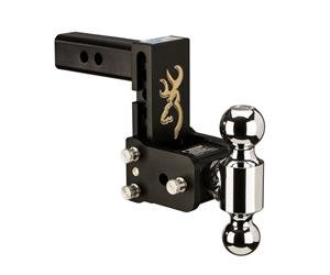 Trailer Hitch Ball Mount B&W Trailer Hitches TS10037BB Tow & Stow Browning Model 8, Class IV, Fits 2" Receiver, 10000 Pound Gross Trailer Weight/ 1000 Pound Tongue Weight, 5" Drop/ 5 - 1/2" Rise, Dual Ball - 2" And 2 - 5/16" - Young Farts RV Parts