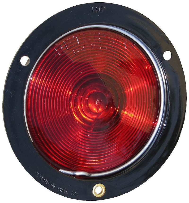 Trailer Light Peterson Mfg. V413 Flush - Mount Stop/ Turn/ Tail Light, Incandescent Bulb, Round, Red Lens, 4