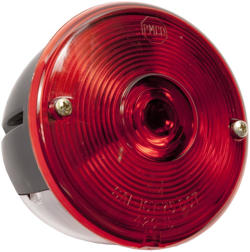 Trailer Light Peterson Mfg. V428S Stop/ Turn/ Tail Light, Incandescent Bulb, Round, Red Lens, 3 - 3/4