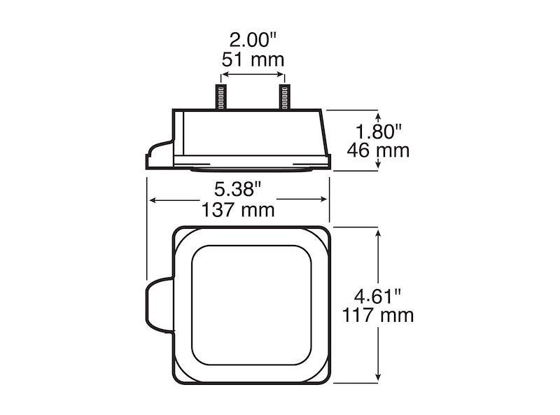 Trailer Light Peterson Mfg. V844 Stop/ Turn/ Tail Light, 6/7 LED, Red, 4.61