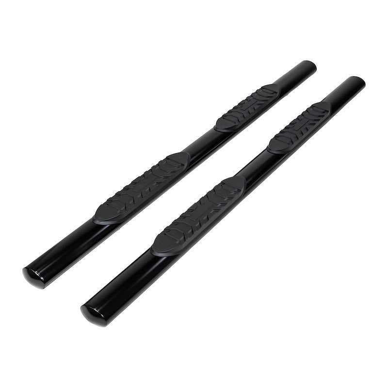 TRAILFX 4 Inch Oval Straight Powder Coated Black Mild Steel Rocker Panel Mount A1533B - Young Farts RV Parts