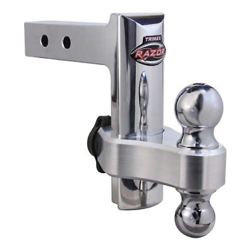 Trimax TRZ6AL - 6? Aluminum Adjustable Drop Hitch w/Locking Ball Mount - Young Farts RV Parts